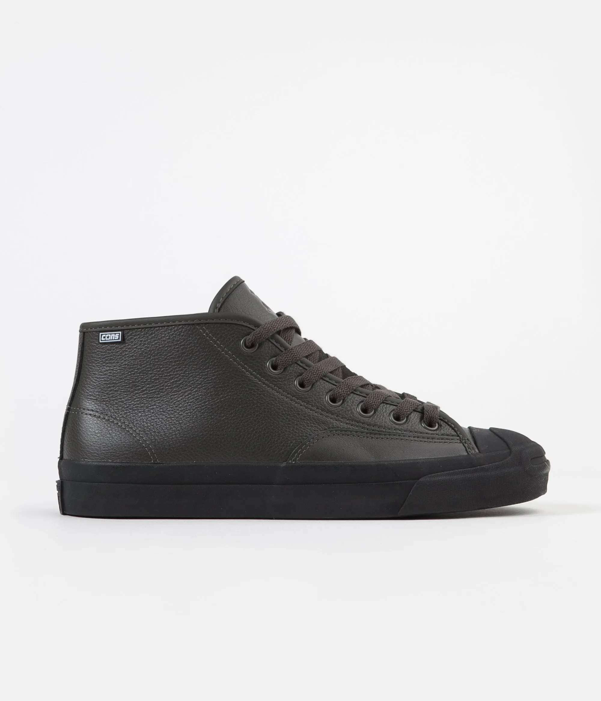 Converse Jack Purcell Pro Mid Leather Jake Johnson Shoes - Beluga / Black / Black