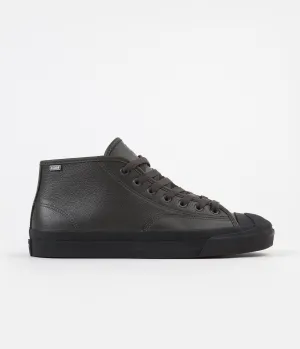 Converse Jack Purcell Pro Mid Leather Jake Johnson Shoes - Beluga / Black / Black