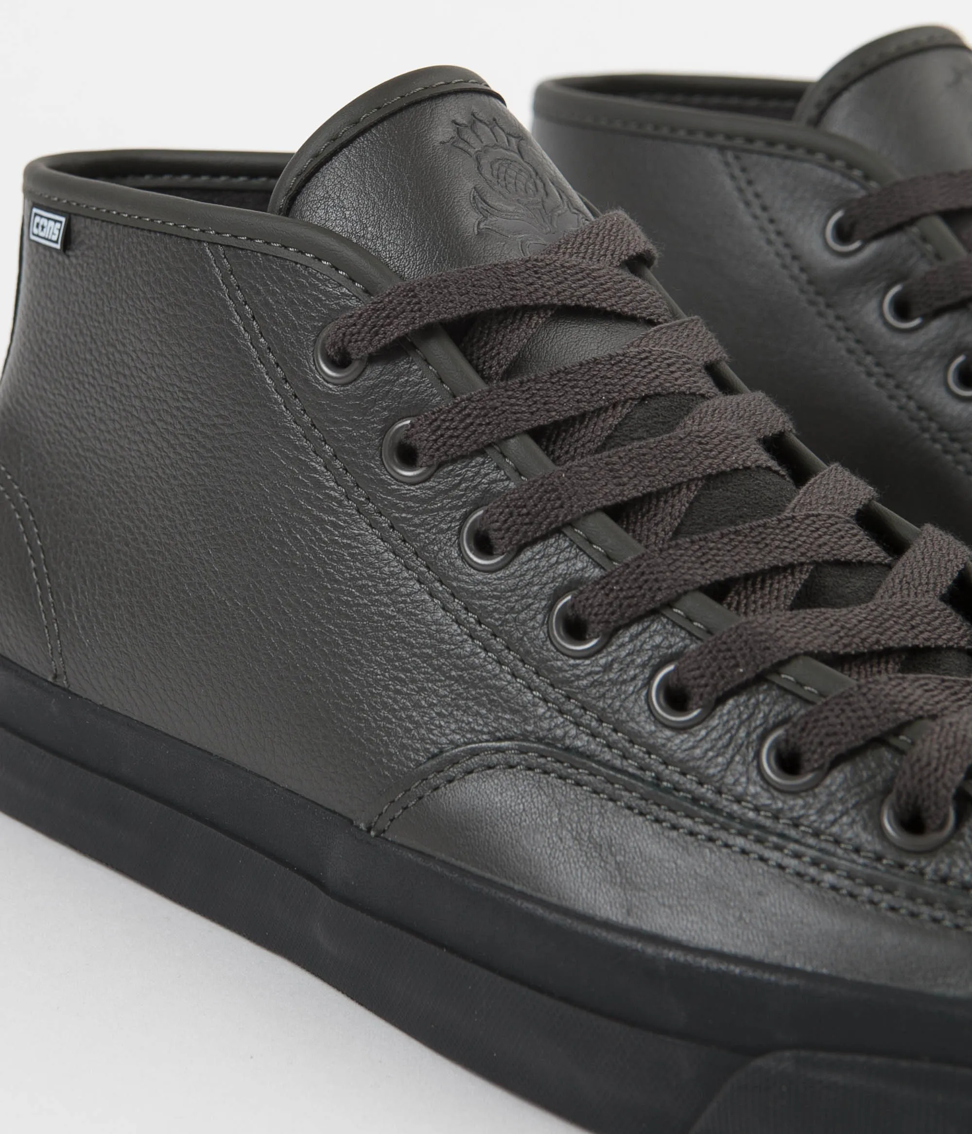 Converse Jack Purcell Pro Mid Leather Jake Johnson Shoes - Beluga / Black / Black