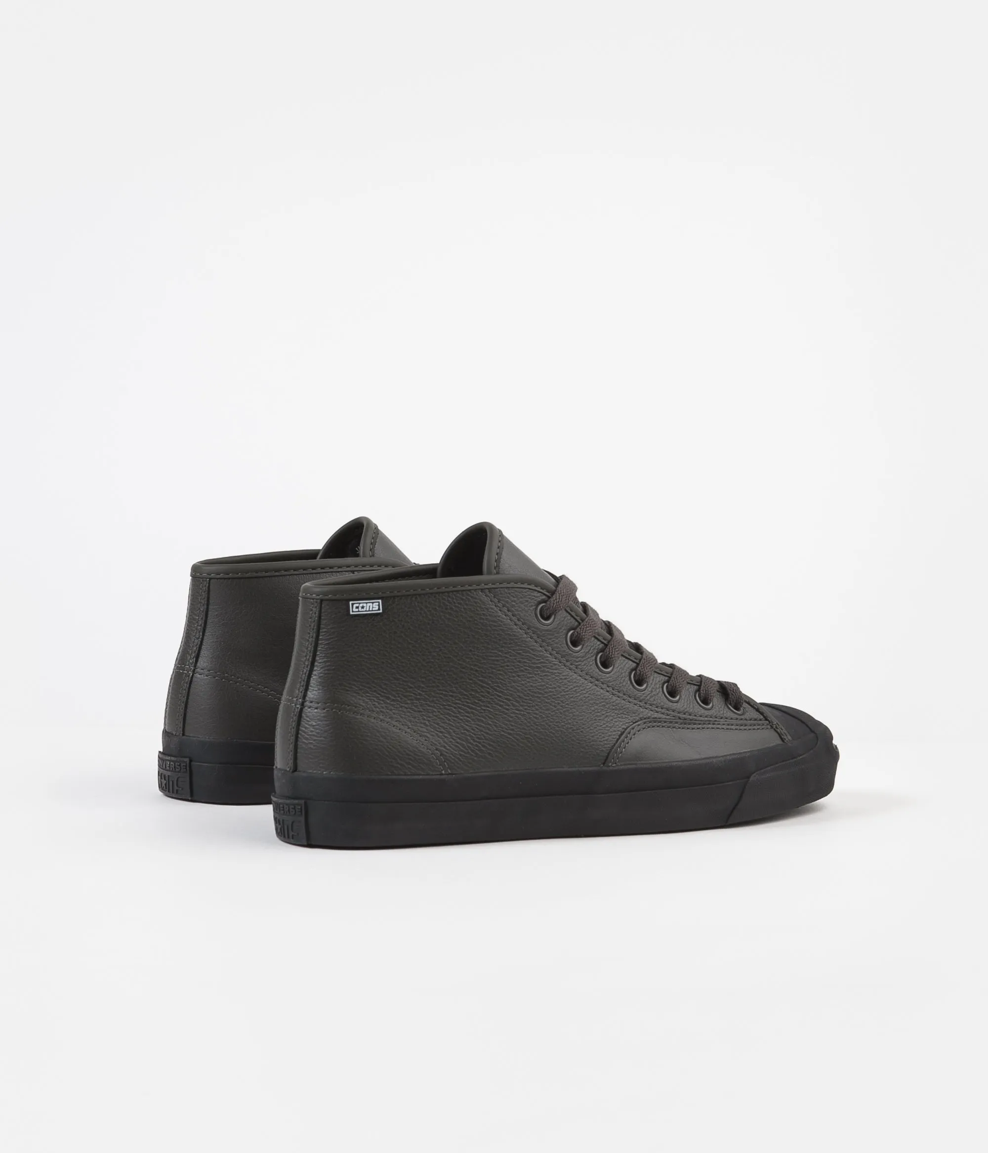 Converse Jack Purcell Pro Mid Leather Jake Johnson Shoes - Beluga / Black / Black