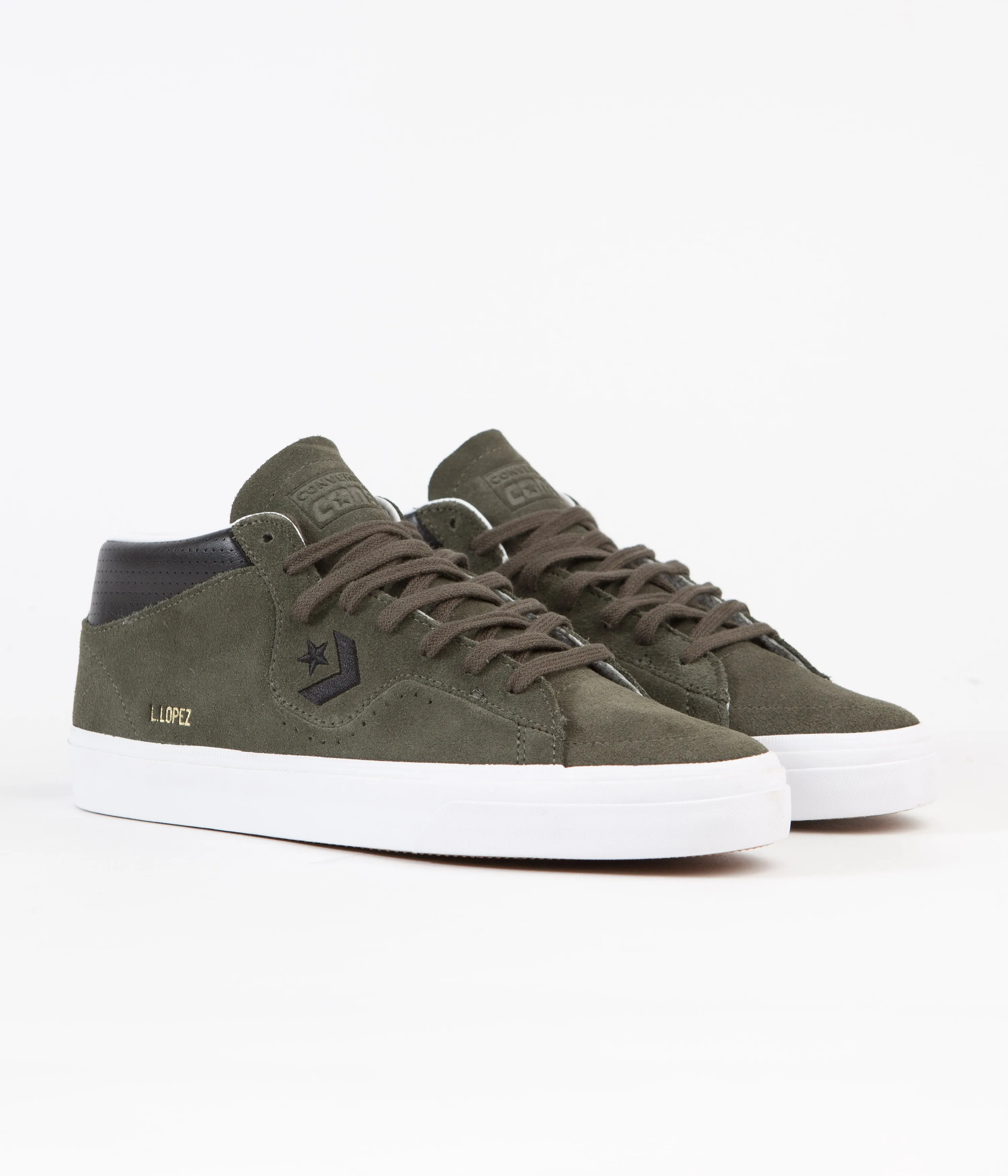 Converse Louie Lopez Pro Mid Shoes - Cargo Khaki / Black / White