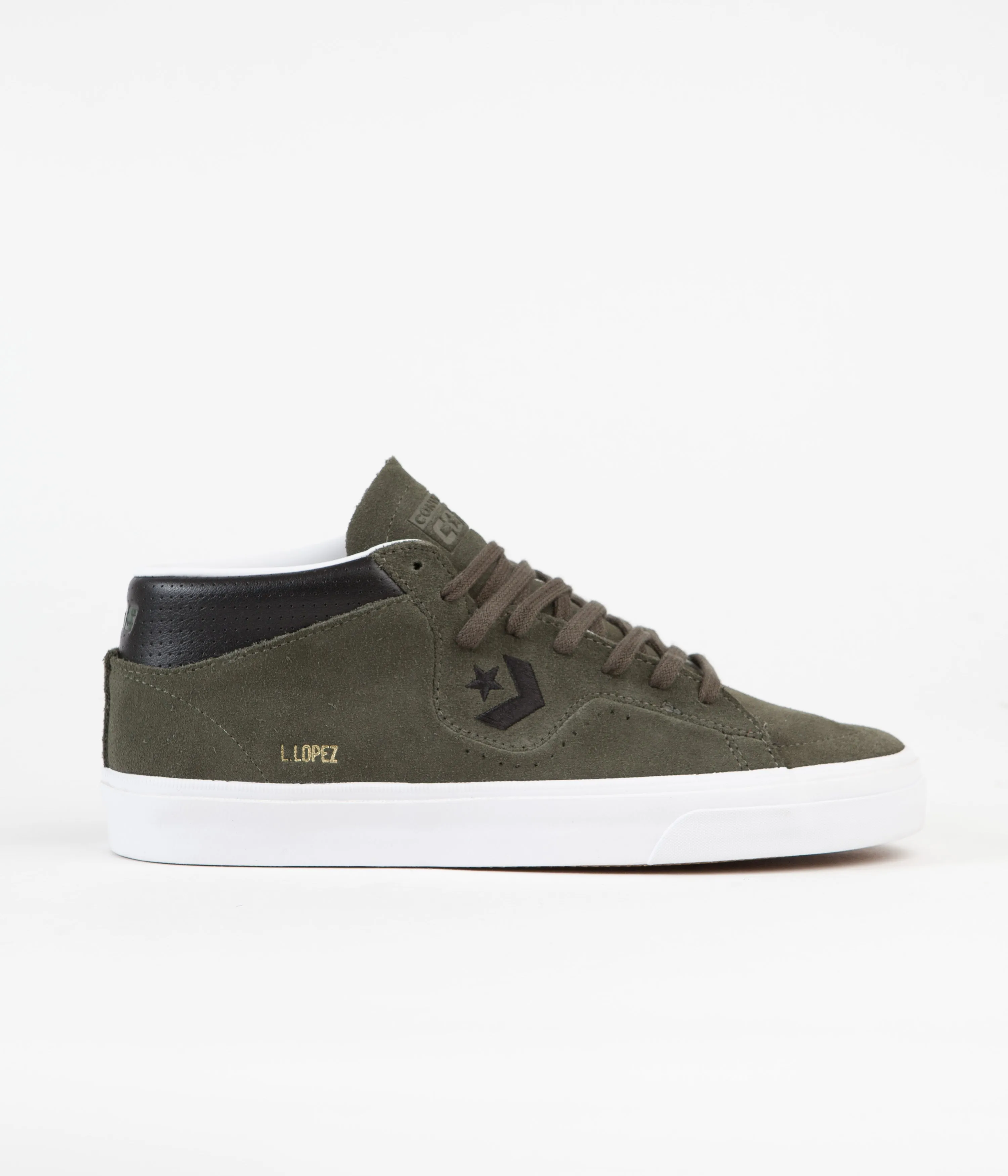 Converse Louie Lopez Pro Mid Shoes - Cargo Khaki / Black / White