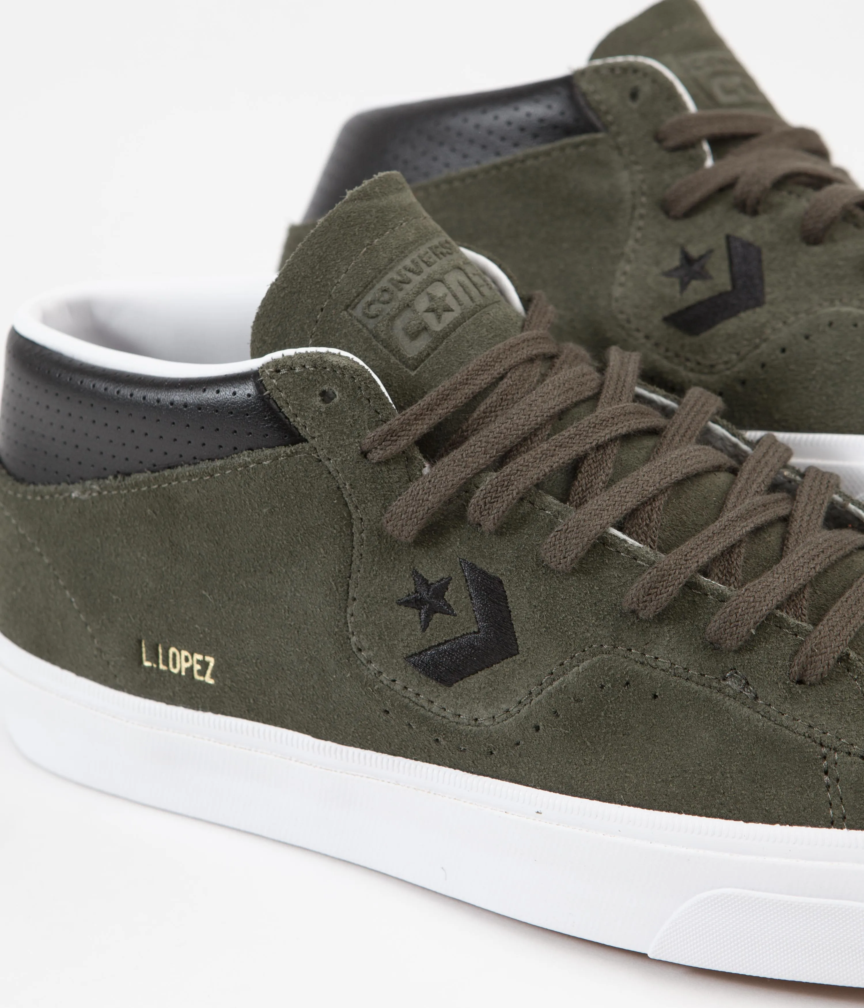 Converse Louie Lopez Pro Mid Shoes - Cargo Khaki / Black / White