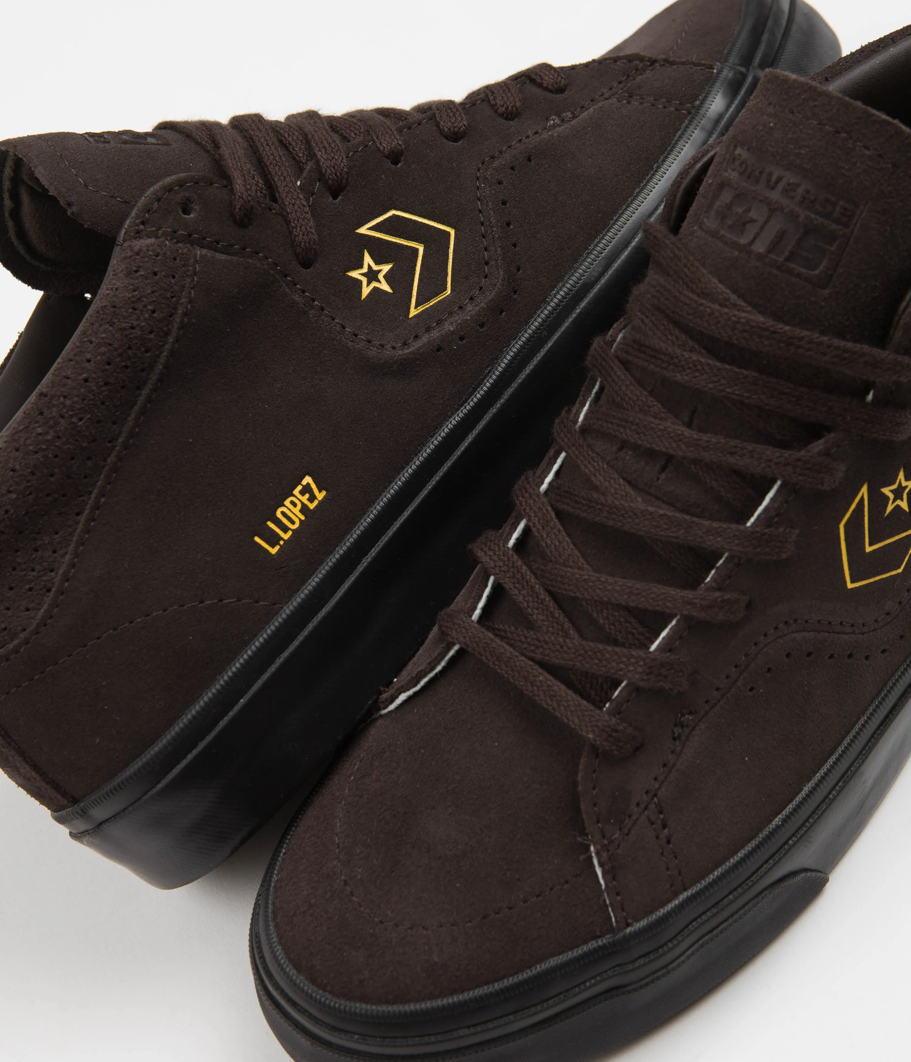 Converse Louie Lopez Pro Mid Shoes - Velvet Brown / Amarillo / Black