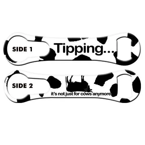 Cow Tipping Plain White Milk V-Rod Bottle Opener