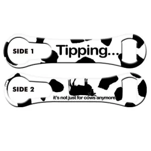 Cow Tipping Plain White Milk V-Rod Bottle Opener
