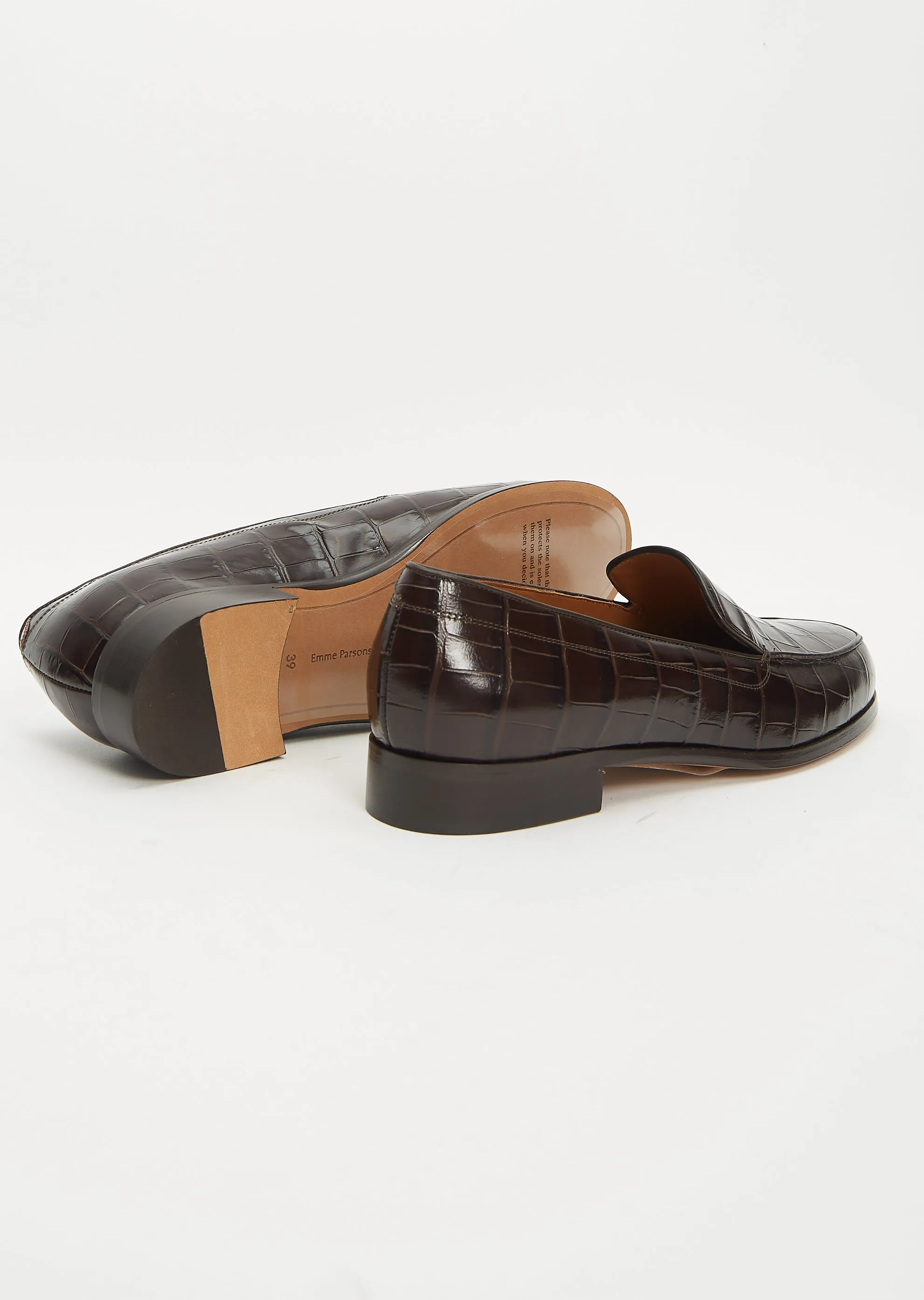 Danielle Loafer — Espresso Croco