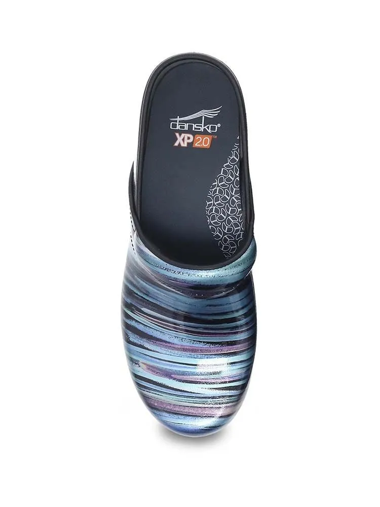 Dansko XP 2.0 Nurse Shoes | Teal Striped Patent