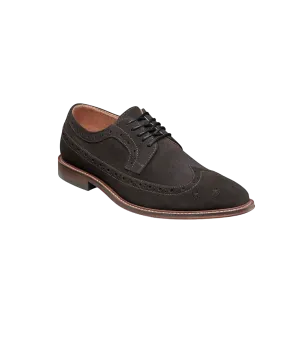 Dark Grey Stacy Adams Men's Wingtip Oxford Lace-Up Casual suede Leather Shoes