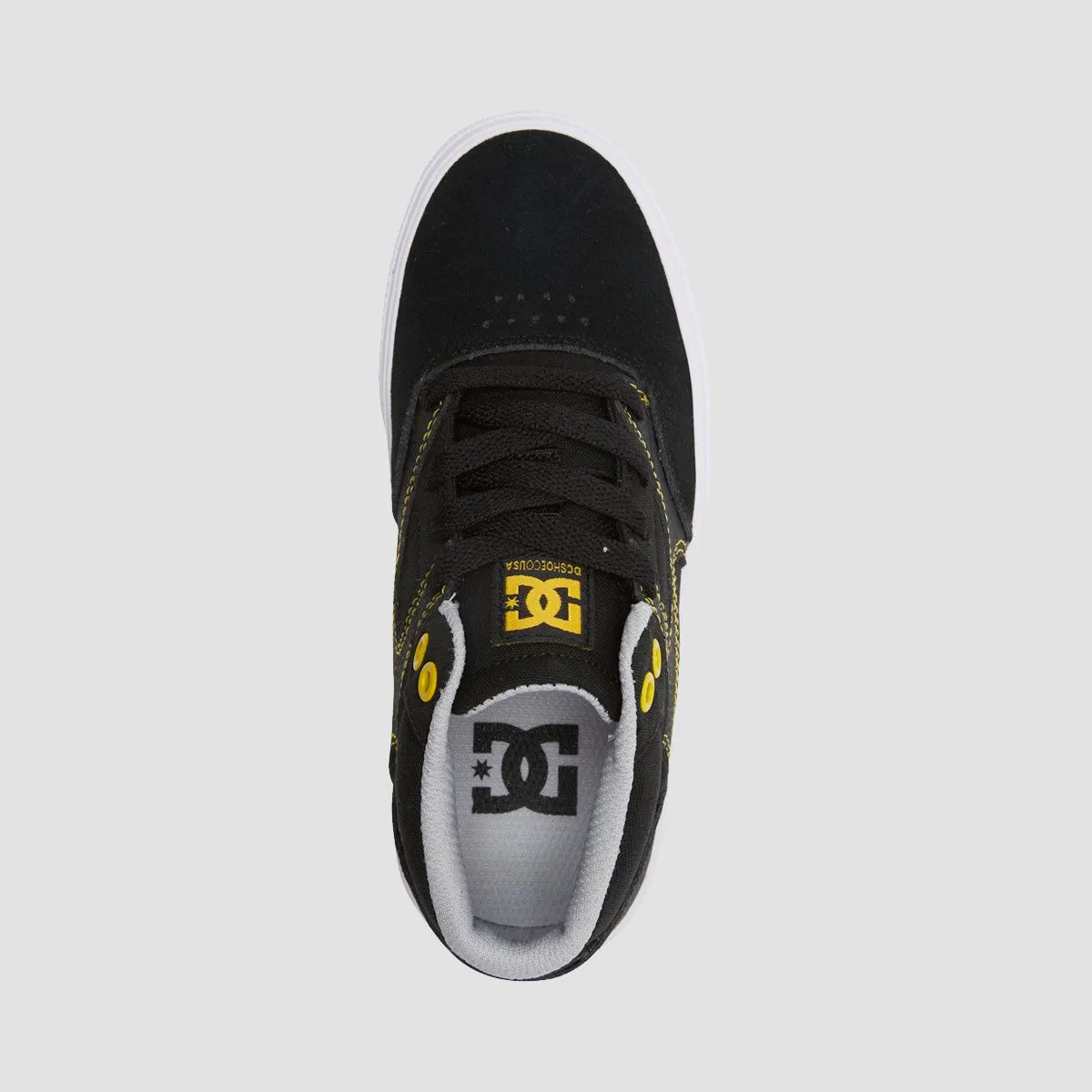 DC Kalis Vulc Mid Shoes - Grey/Yellow - Kids