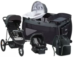 Easy Ride Baby Jogger Stroller with Car Seat Newborn Playard Bag Travel System