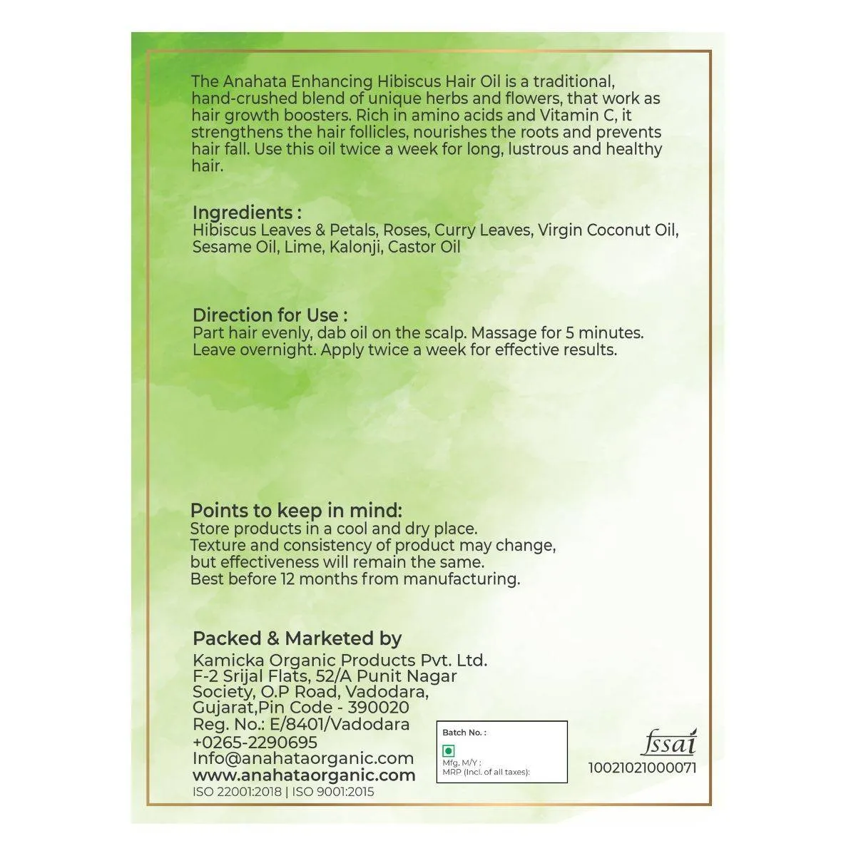 Enhancing Hibiscus Hair Oil - 100ml