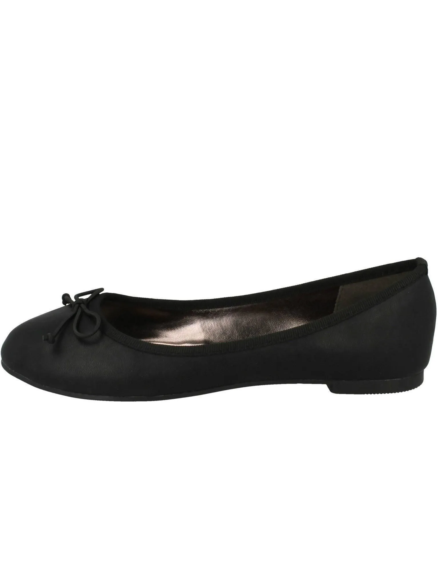Esme Bow Trim Ballet Pumps in Black