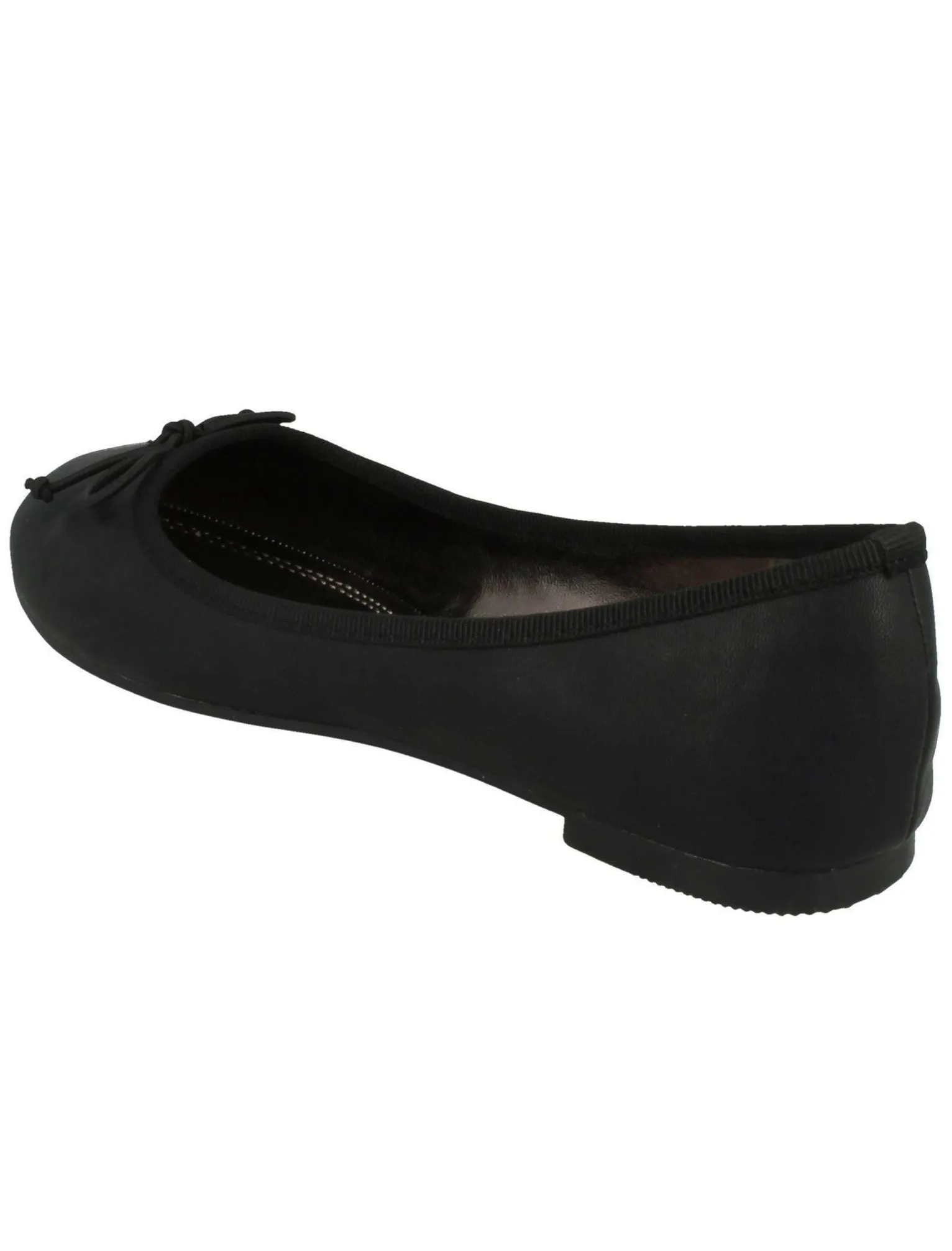 Esme Bow Trim Ballet Pumps in Black