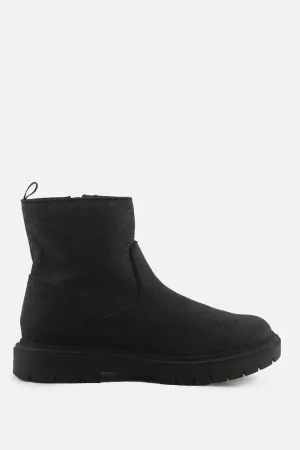 European Brand Zipper Chelsea Ankle Boots | Textile