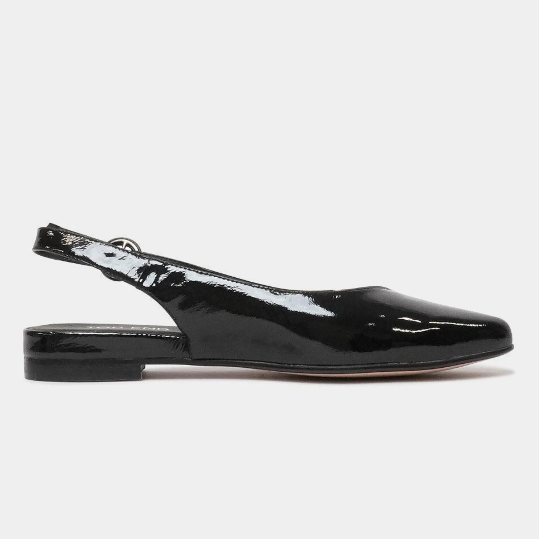 Fairy Black Patent Leather Slingback Flats