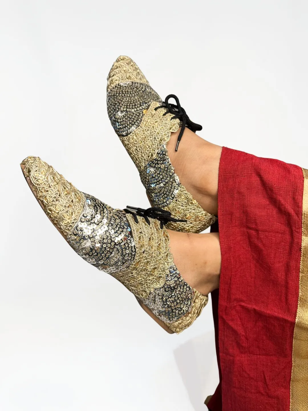 Festive Gold & Silver Oxfords