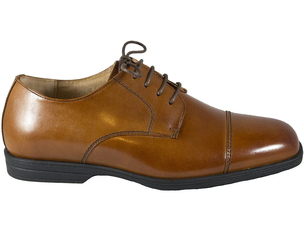 Florsheim 25546 Leather Upper Boy's Shoe - Oxford - Cognac