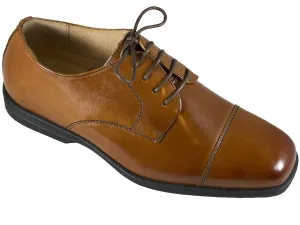 Florsheim 25546 Leather Upper Boy's Shoe - Oxford - Cognac