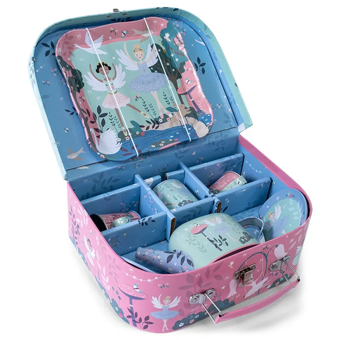 Floss & Rock 9 Piece Tin Tea Set - Enchanted