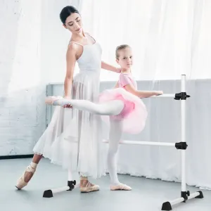 Freestanding and portable Double Ballet / stretch Barre