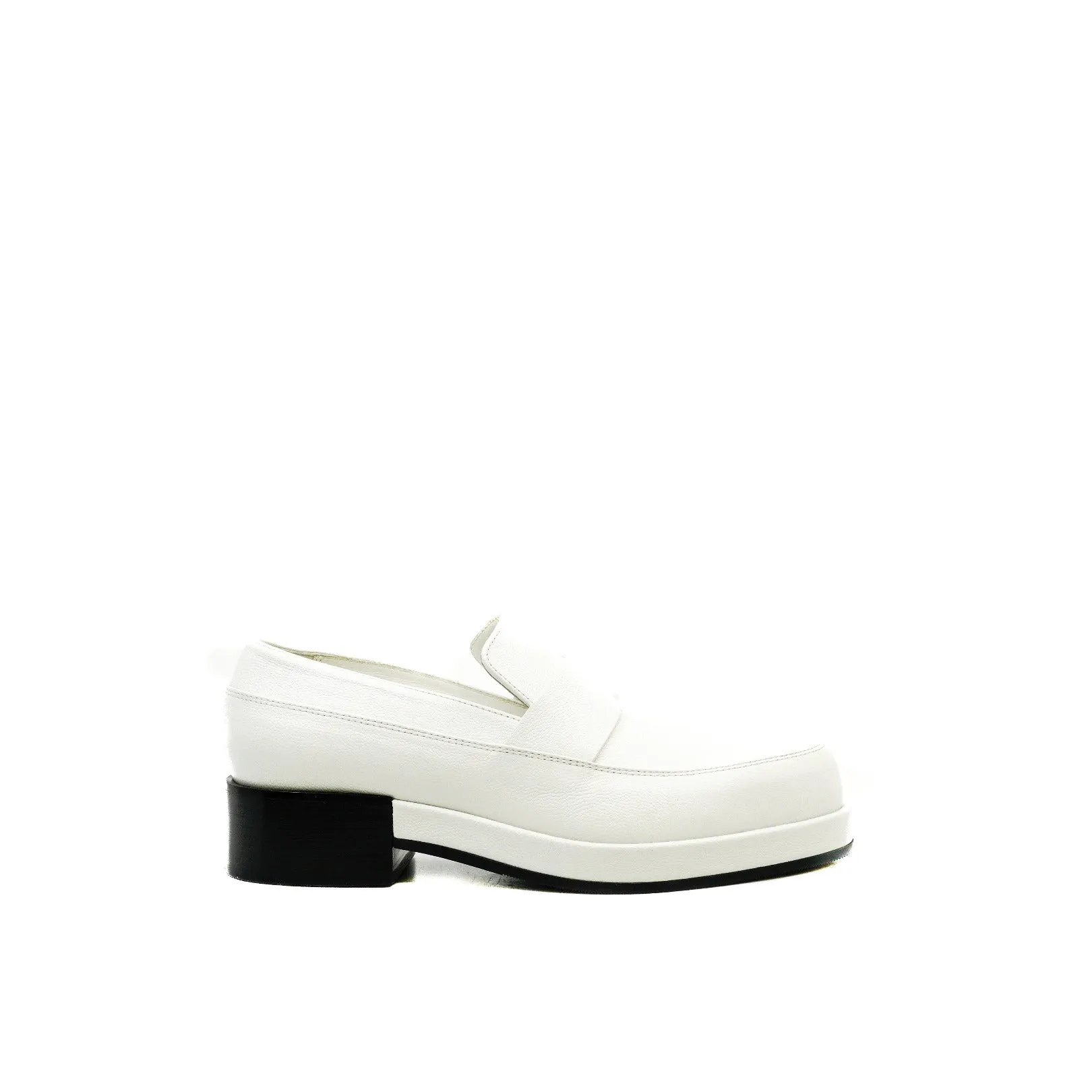 Gatsby White Calfskin Loafers Size 37