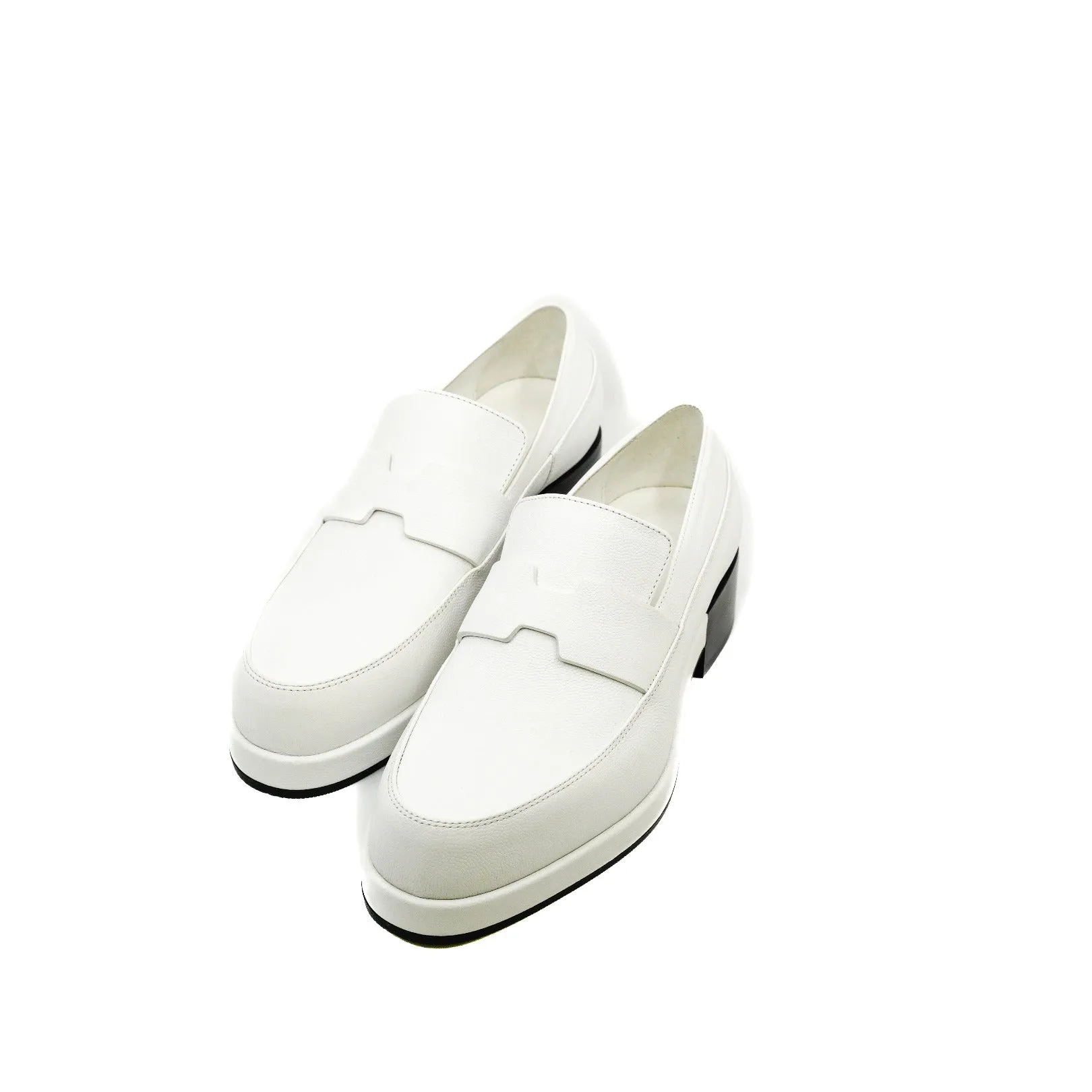 Gatsby White Calfskin Loafers Size 37