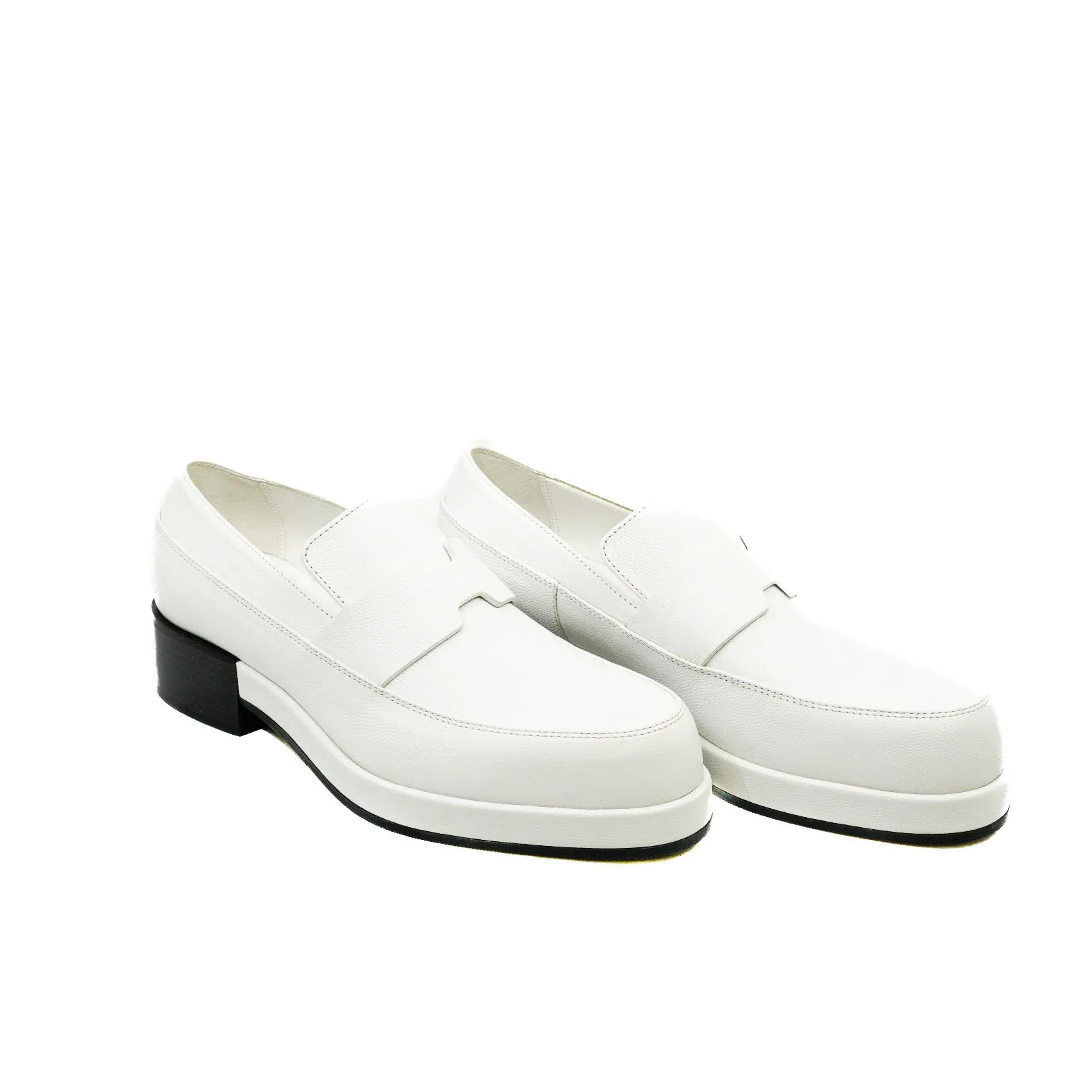 Gatsby White Calfskin Loafers Size 37