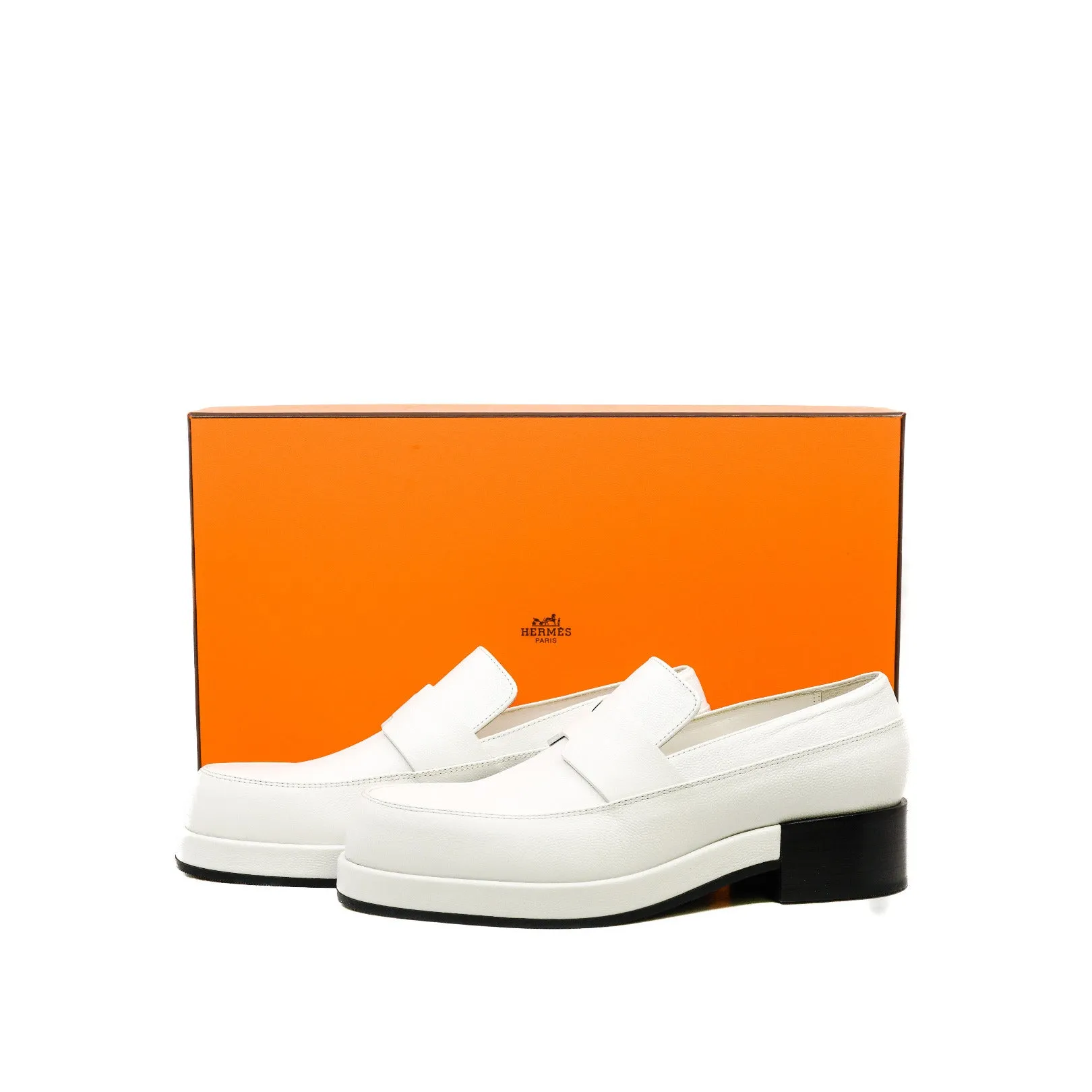 Gatsby White Calfskin Loafers Size 37