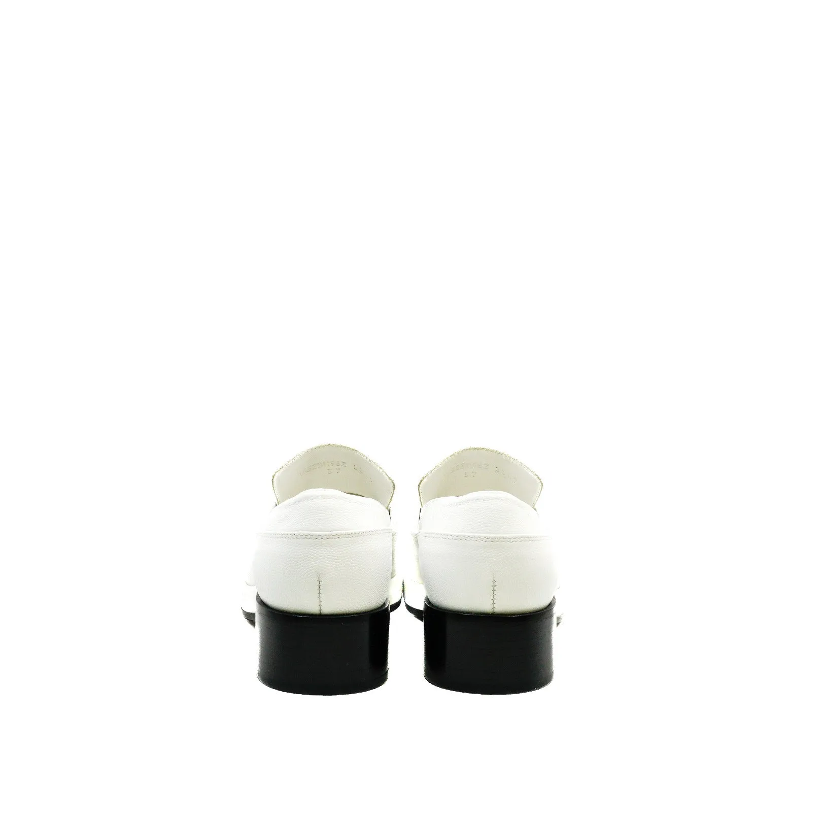Gatsby White Calfskin Loafers Size 37