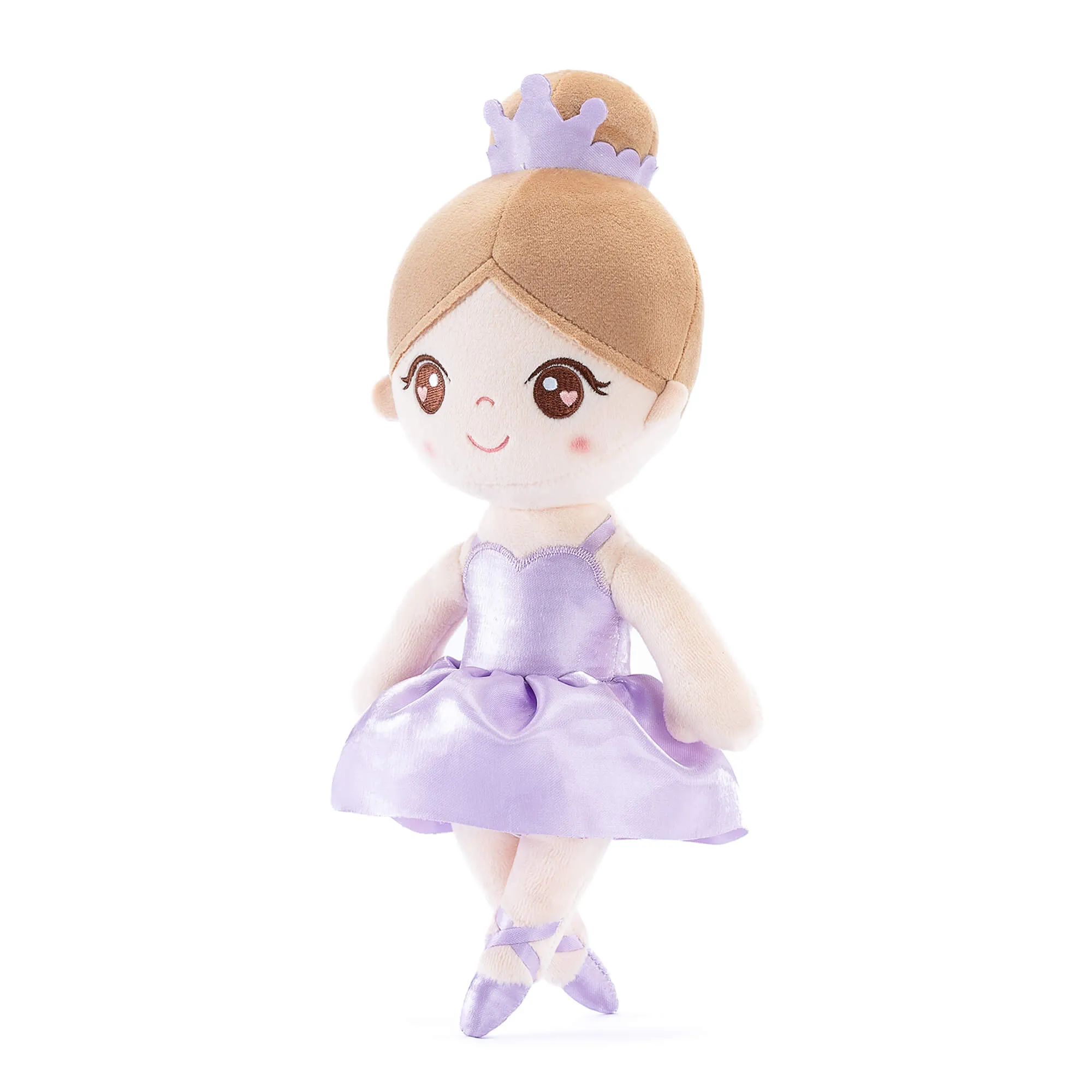 Gloveleya 13-inch Personalized Glass Ballet Girl Doll Purple