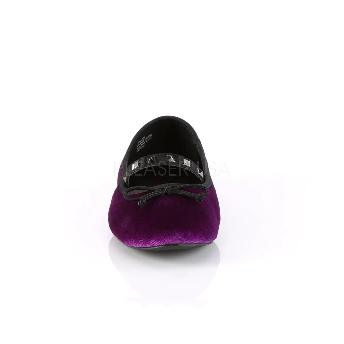 Gothic Ballet Purple Velvet Flats