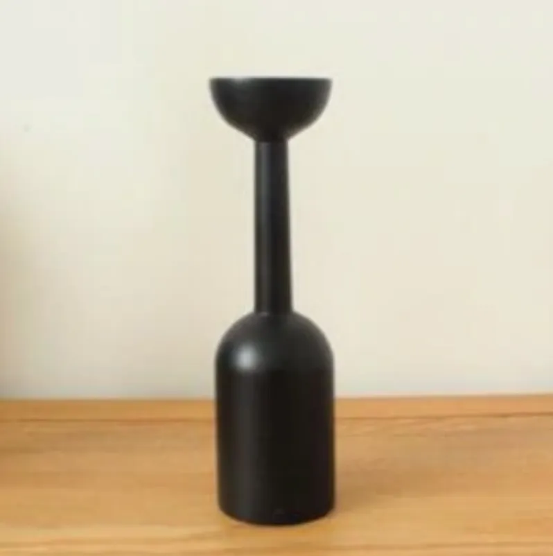Half-Moon Ebony Candleholder