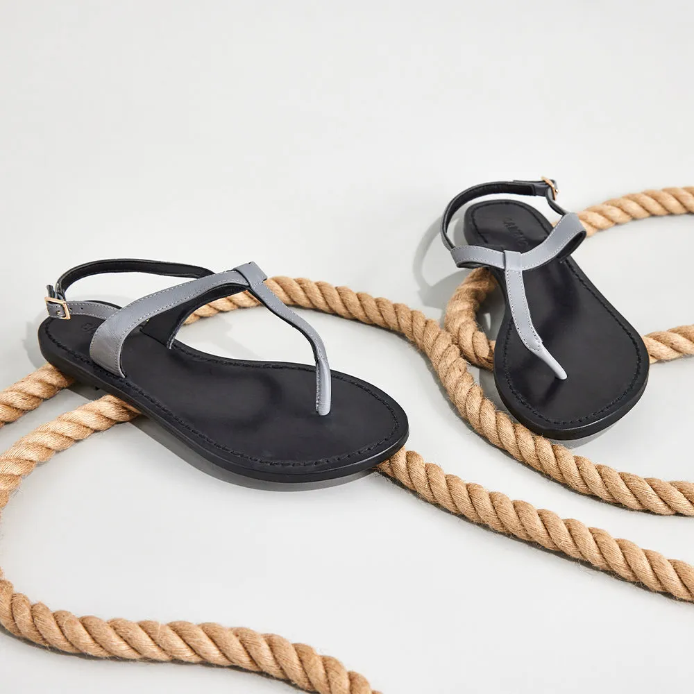 Heidi Smoke Leather Sandal