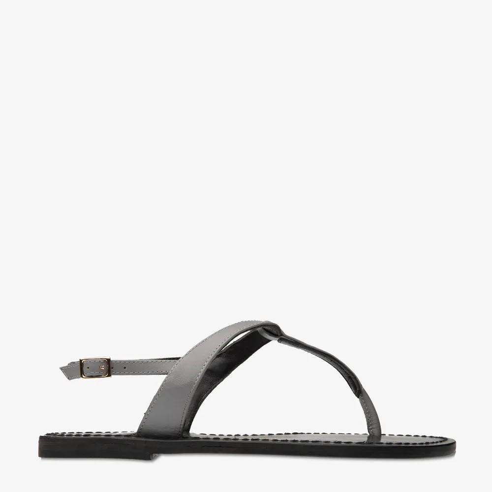 Heidi Smoke Leather Sandal