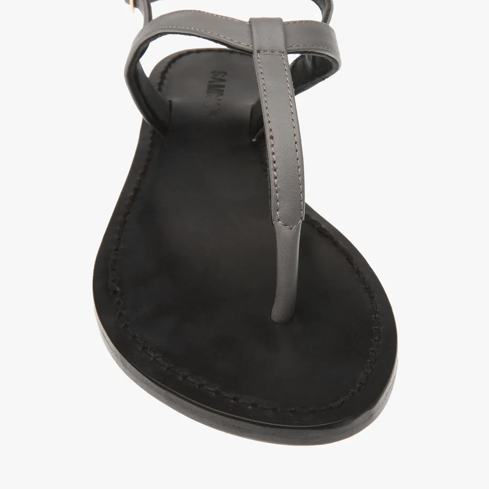 Heidi Smoke Leather Sandal