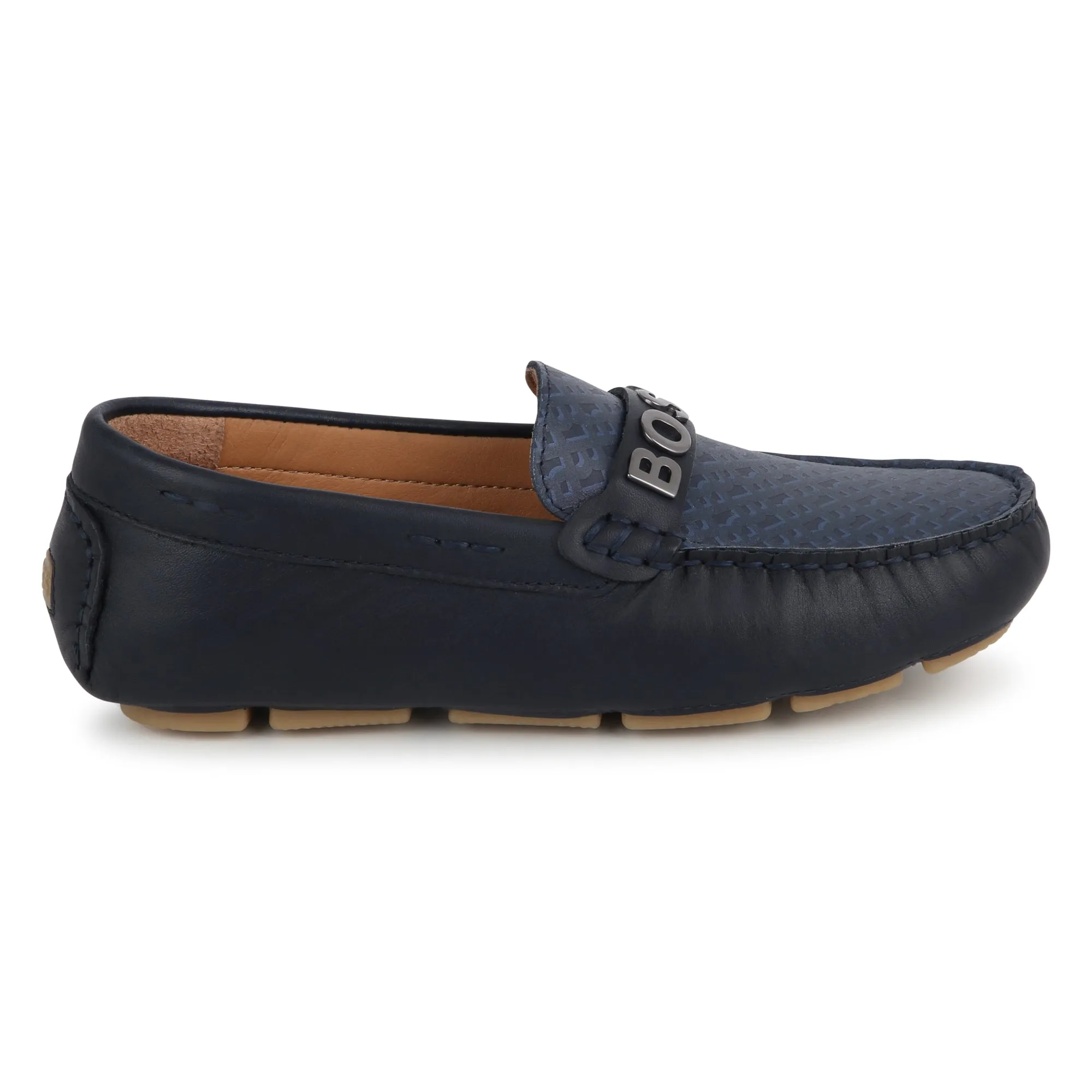 Hugo Boss Navy Monogram Loafers