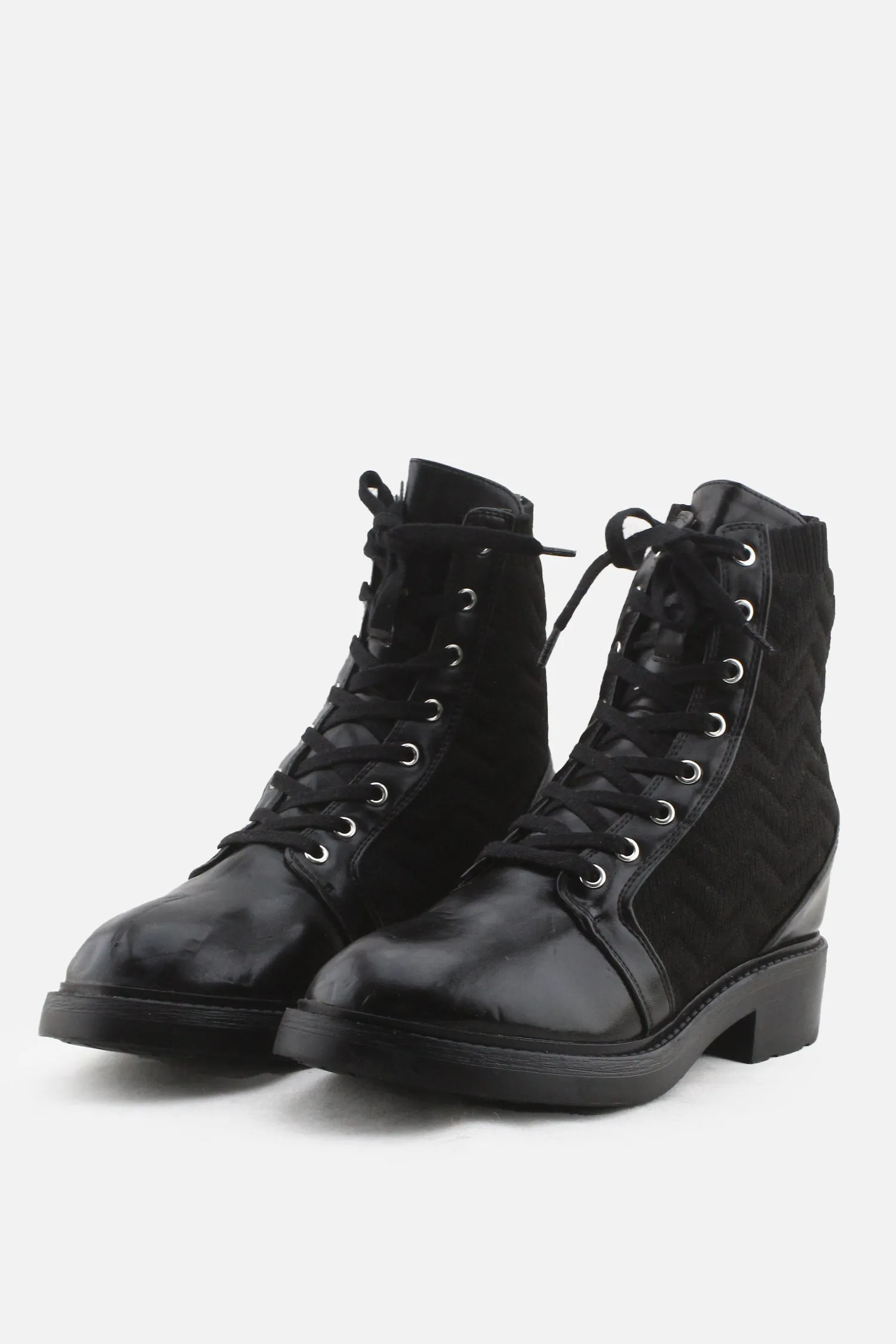 I Rubber Stretchable Laces Combat Boots | 100% Authentic Leather