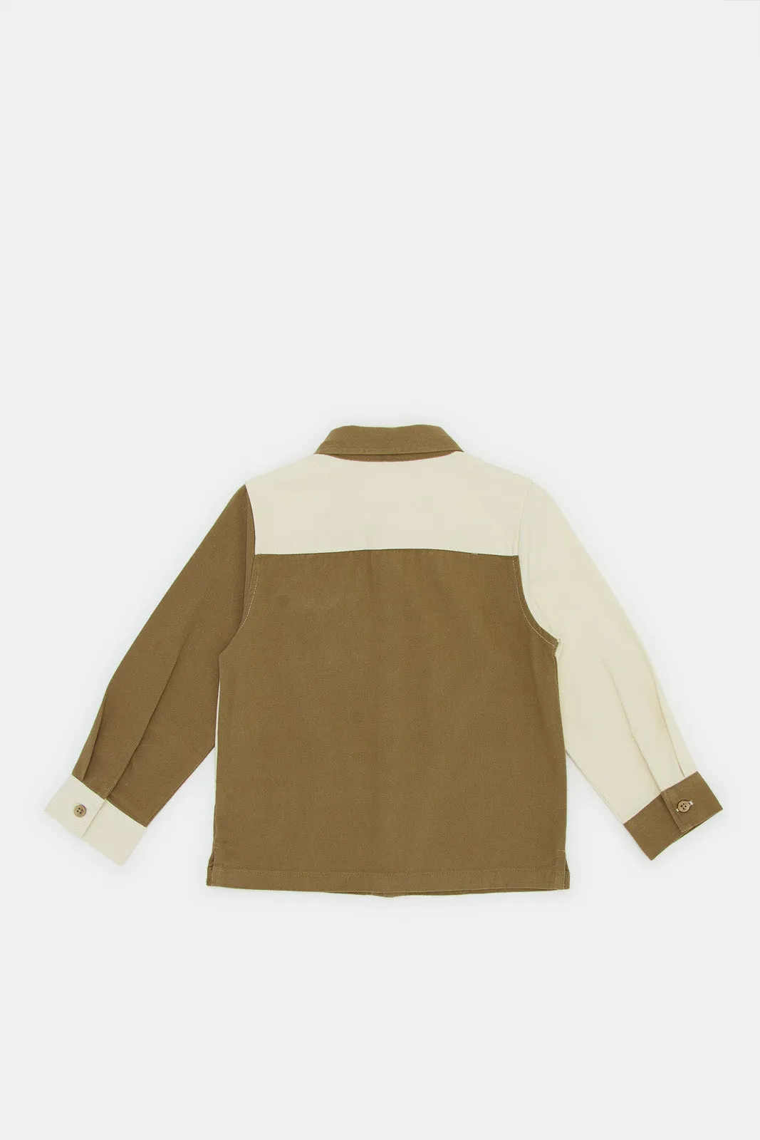 Infant Boys Brown Novelty Cord Shirt