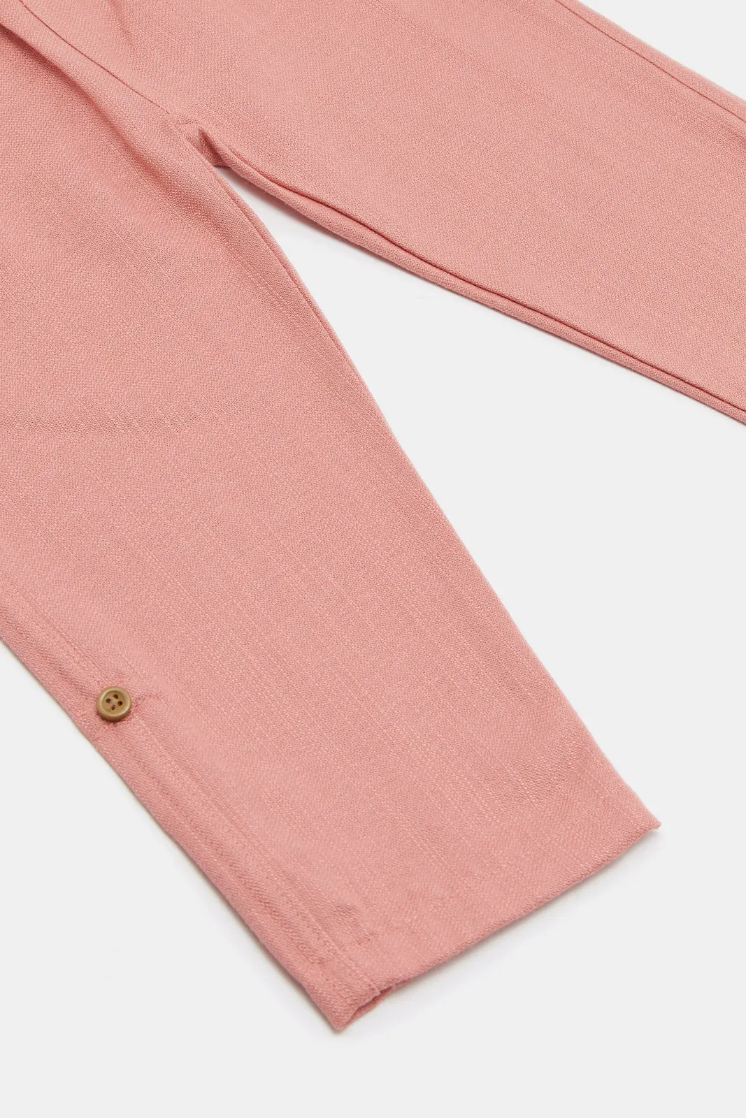 Infant Boys Coral Linen Trouser