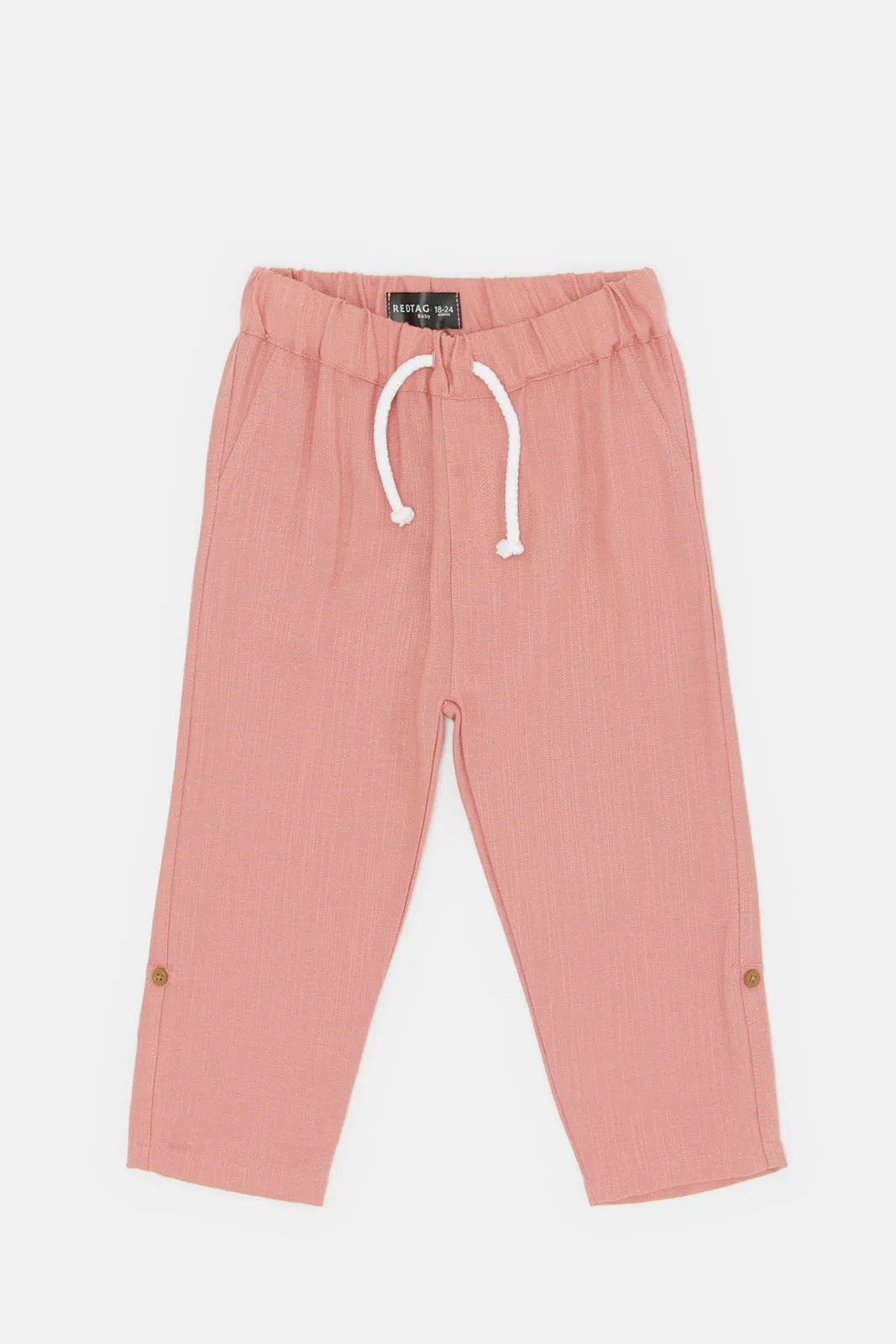 Infant Boys Coral Linen Trouser