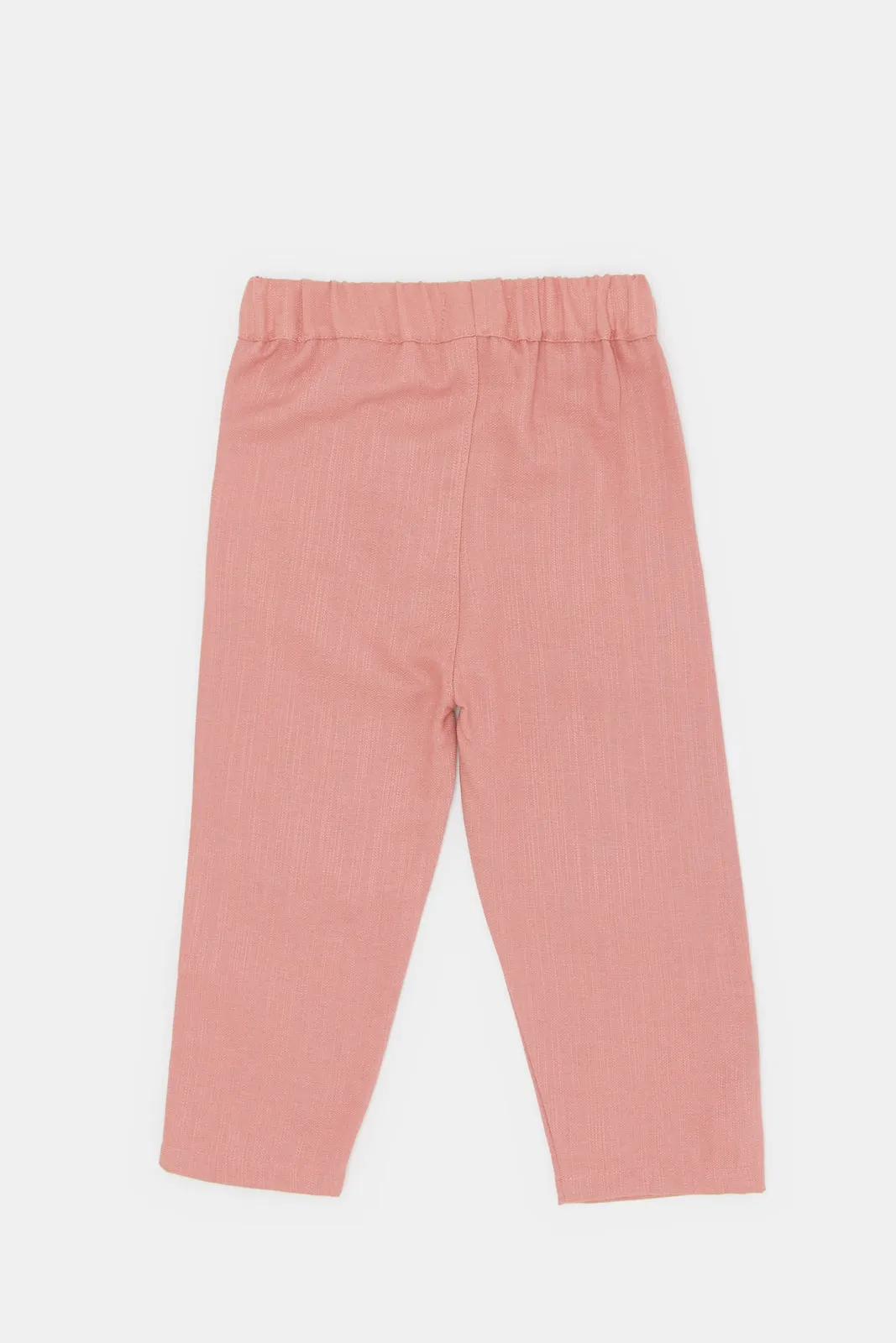 Infant Boys Coral Linen Trouser