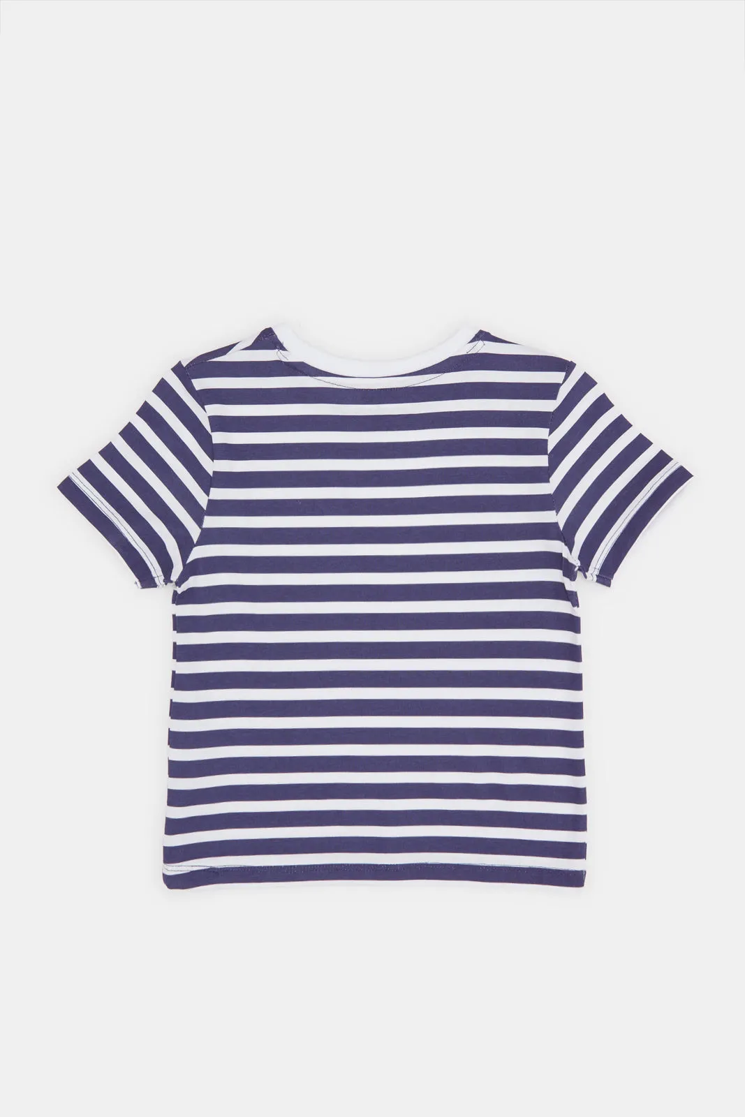 Infant Boys Navy Striped T-Shirt