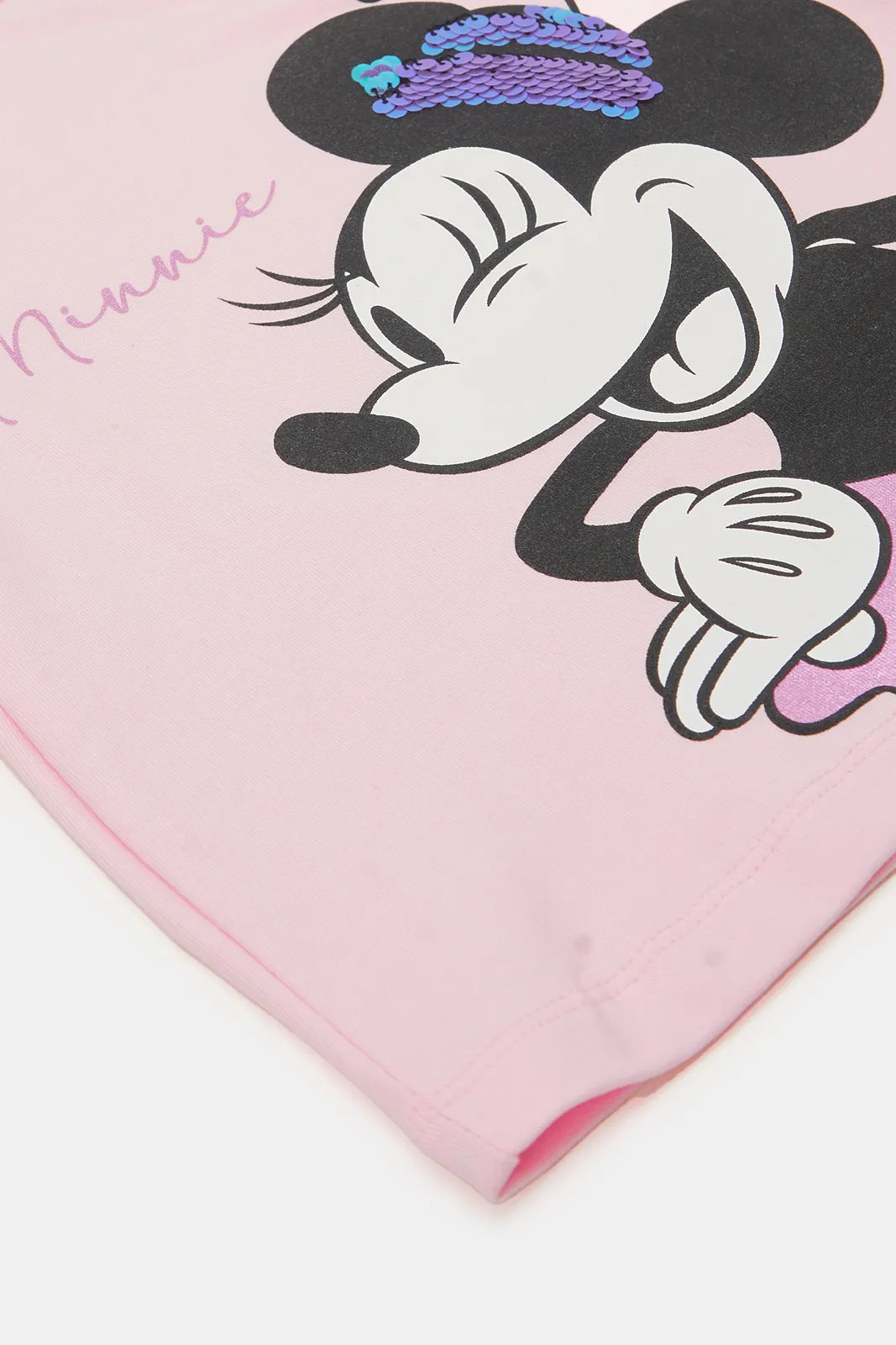 Infant Girls Pink Minnie Mouse Print T-Shirt