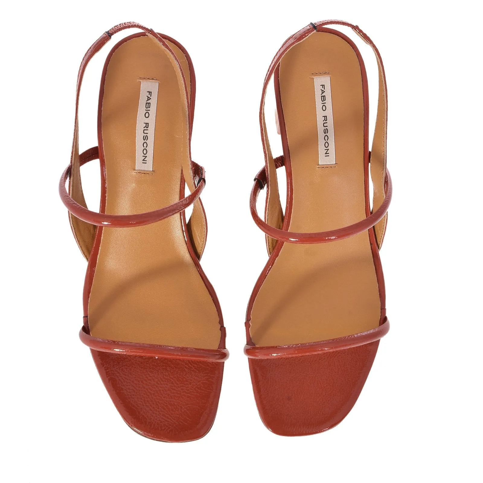 Iside Brick Naplack Leather Sandals