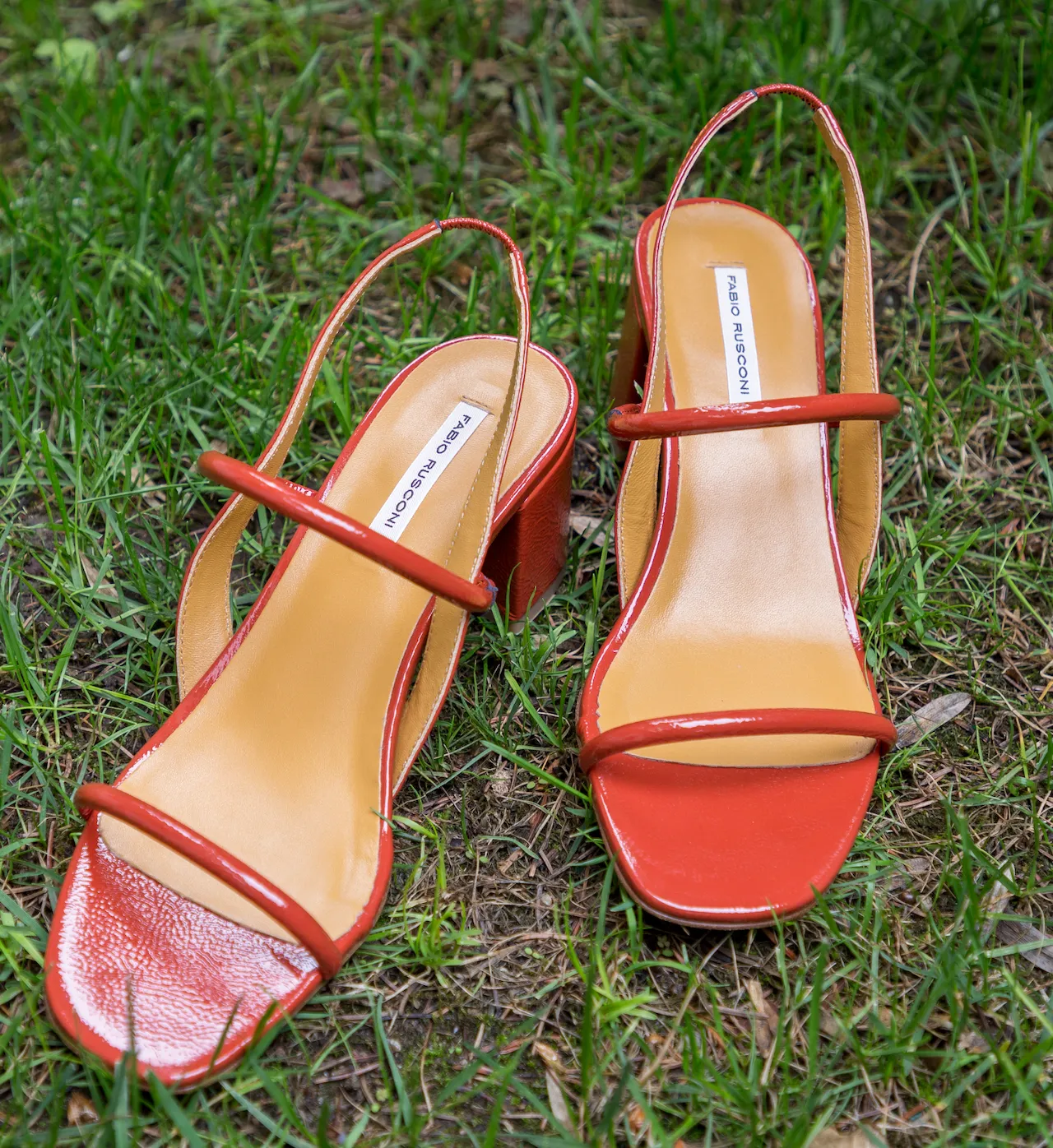 Iside Brick Naplack Leather Sandals
