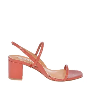 Iside Brick Naplack Leather Sandals