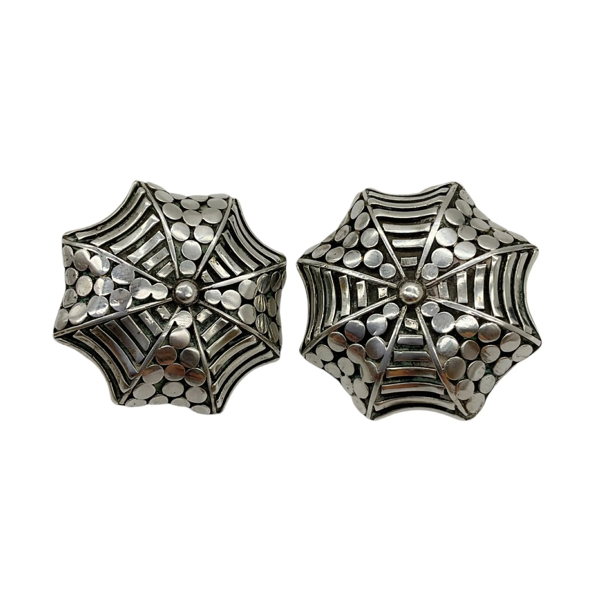 John Hardy Vintage Sterling Silver Clip-On Earrings