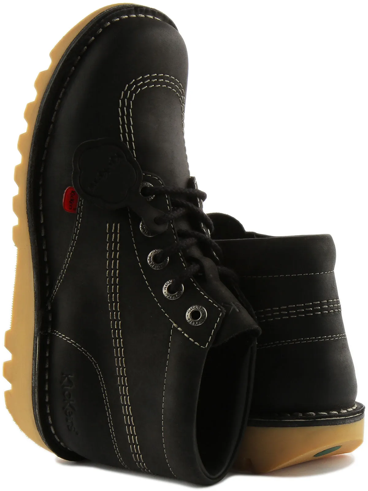 Kickers Kick Hi In Black White For Men