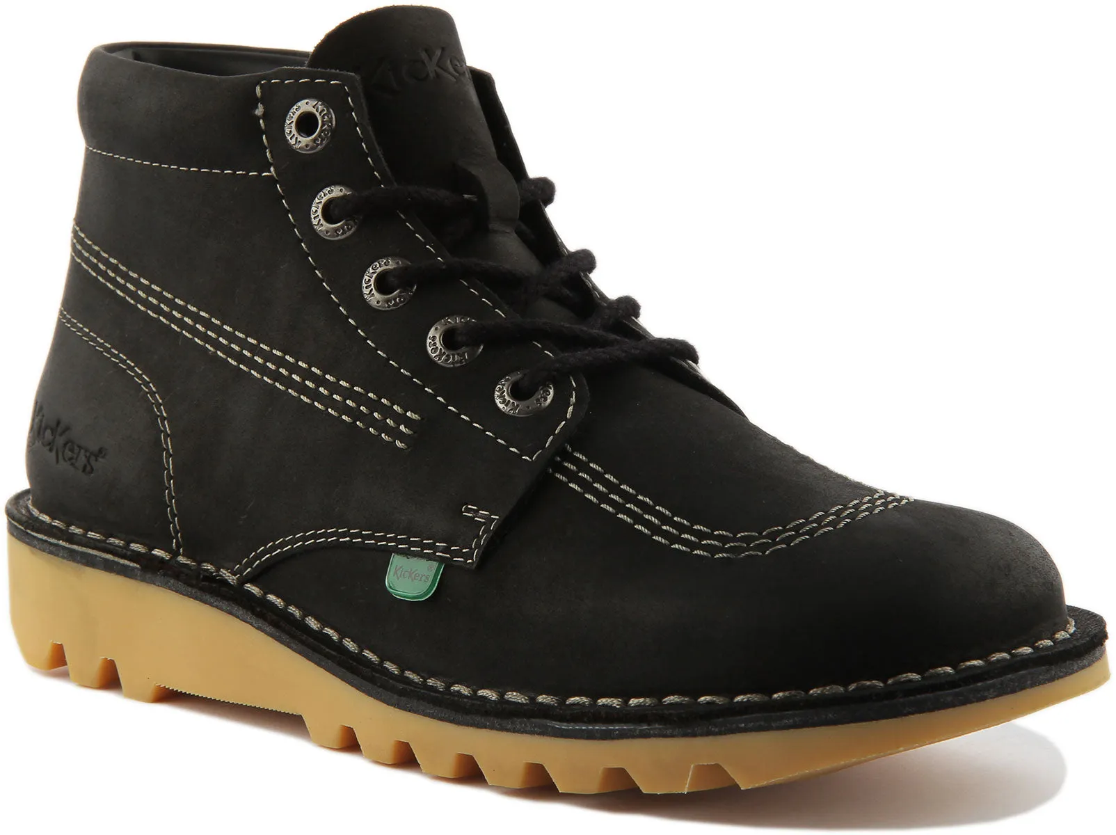 Kickers Kick Hi In Black White For Men